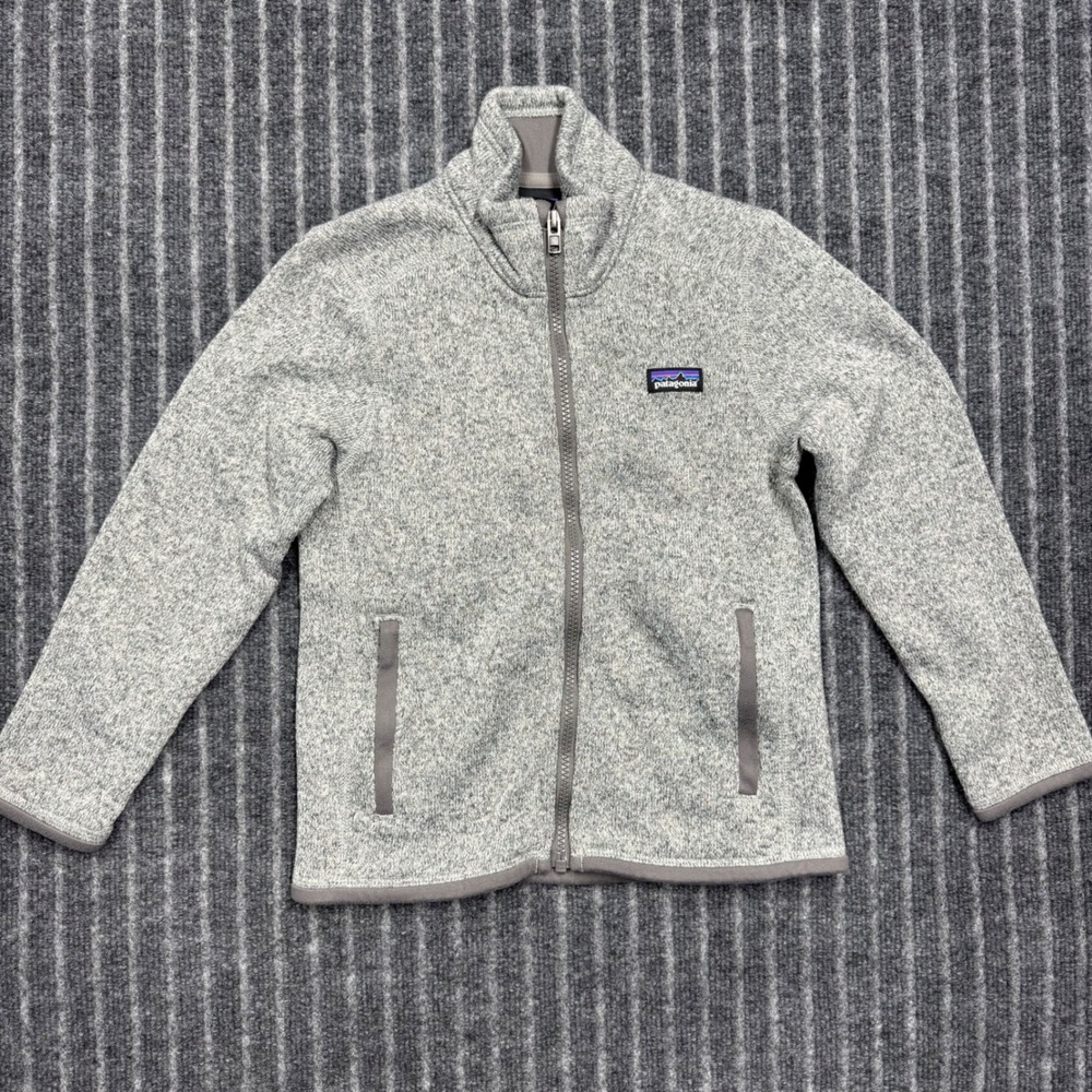 Patagonia Kids XS 5-6 Better Sweater Full Zip Fleece Jacket Gray 65732